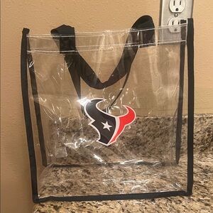 Clear Tote Bag with Black Trim and Logo